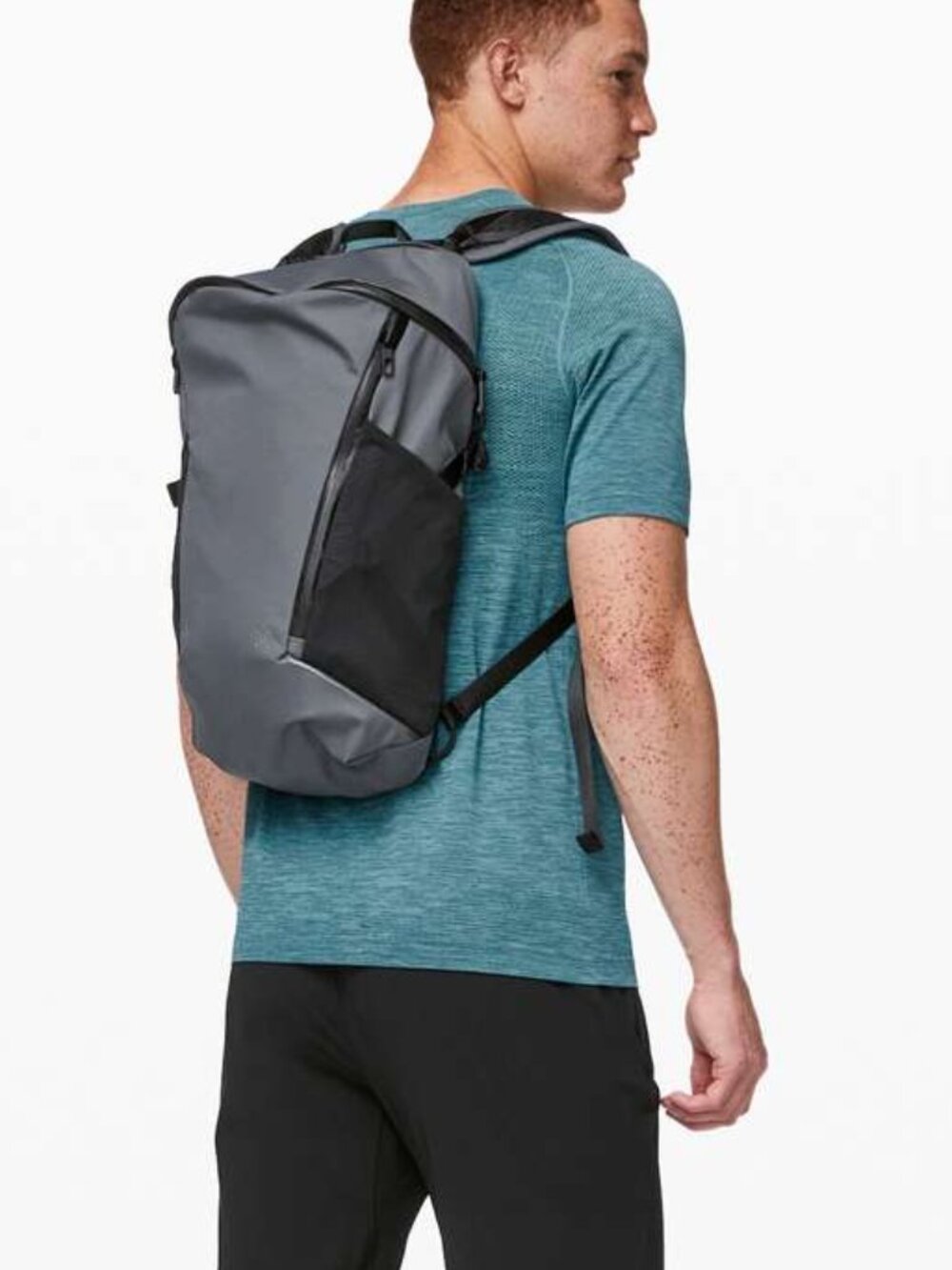 Lululemon Grey Black More Miles Active Backpack *17L